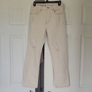Women's Cream Straight Leg Pants